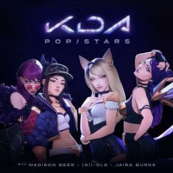 Albumart POP/STARS from K/DAJaira BurnsMadison Beer & (G)I-DLE.