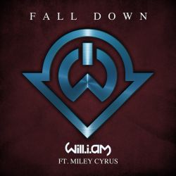 Albumart Fall Down from Will I Am & Miley Cyrus.